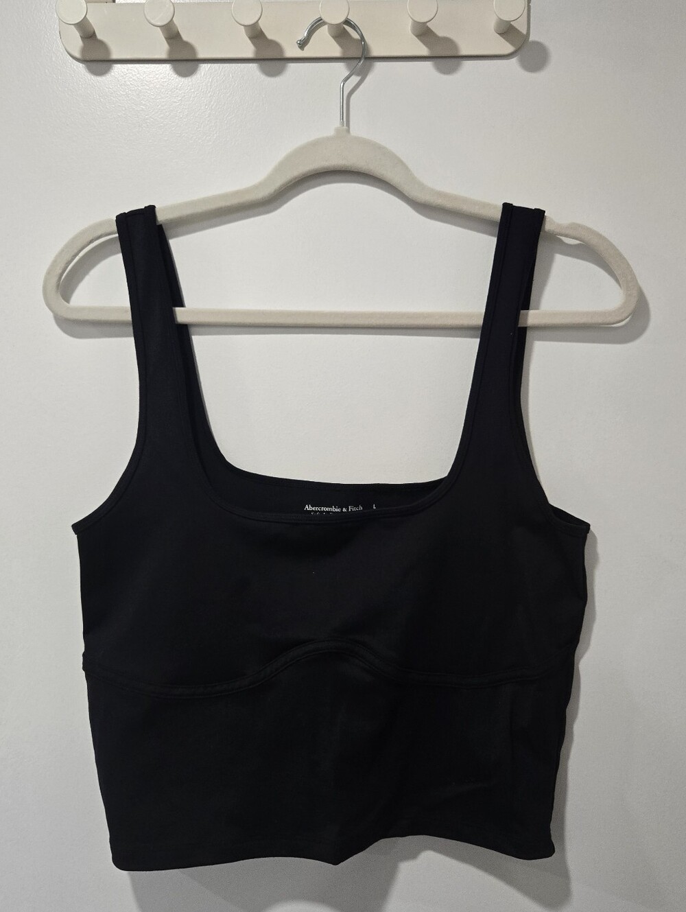 Abercrombie & Fitch Black Scoop Neck Crop Top